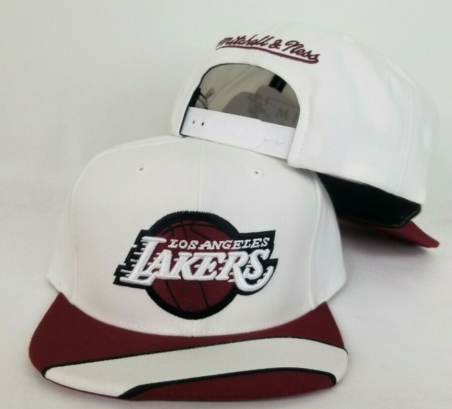 white lakers hat